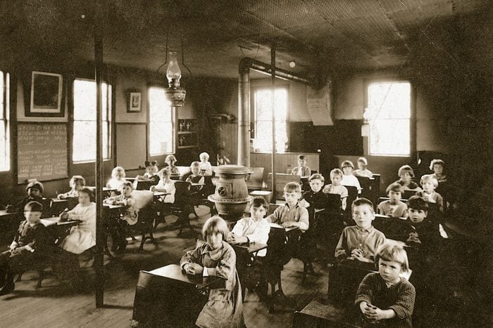 vintage school classroom