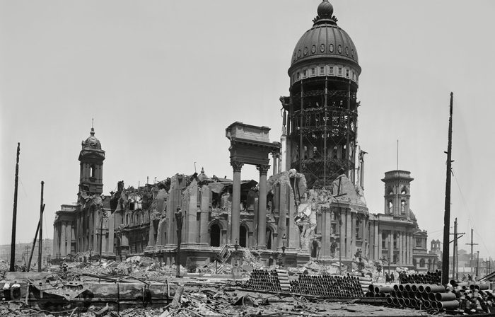 City Hall Ruins after Earthquake, San Francisco, California