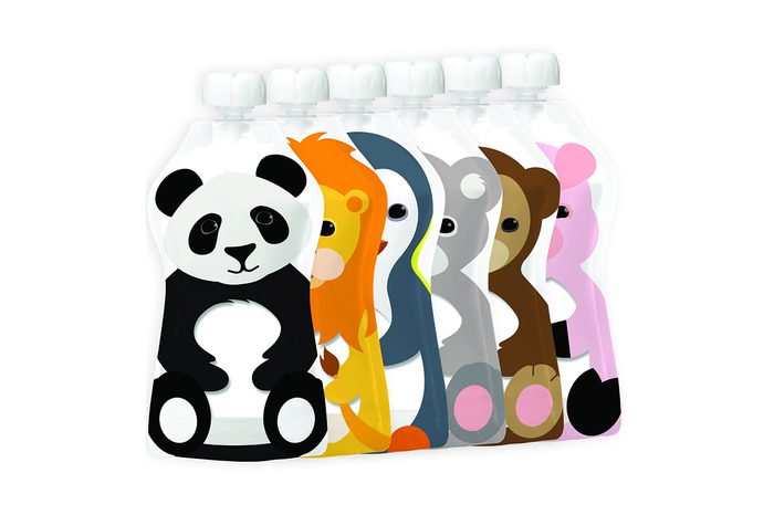 Squooshi Reusable Food Pouch animals