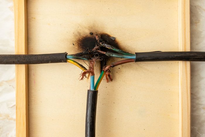 Burned Faulty Wiring