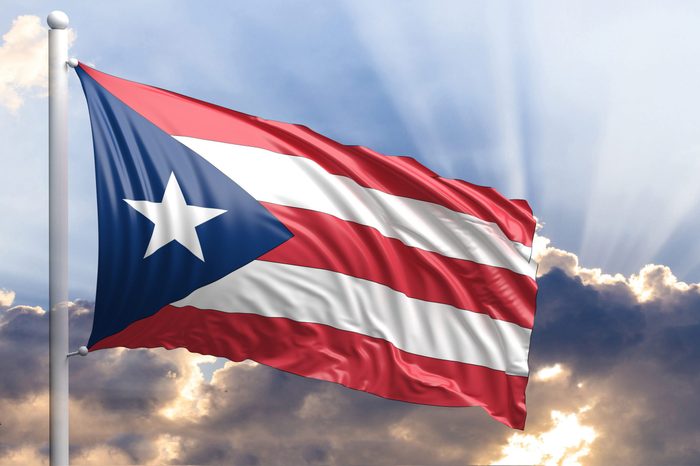 Puerto Rico waving flag