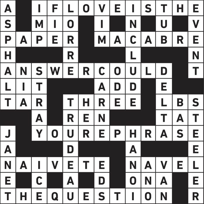 crossword answer