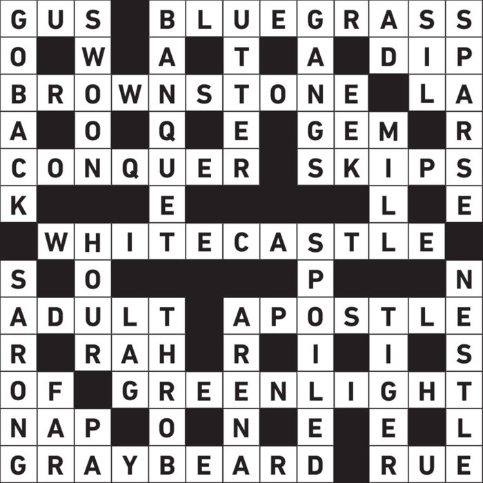 name themed crossword puzzle