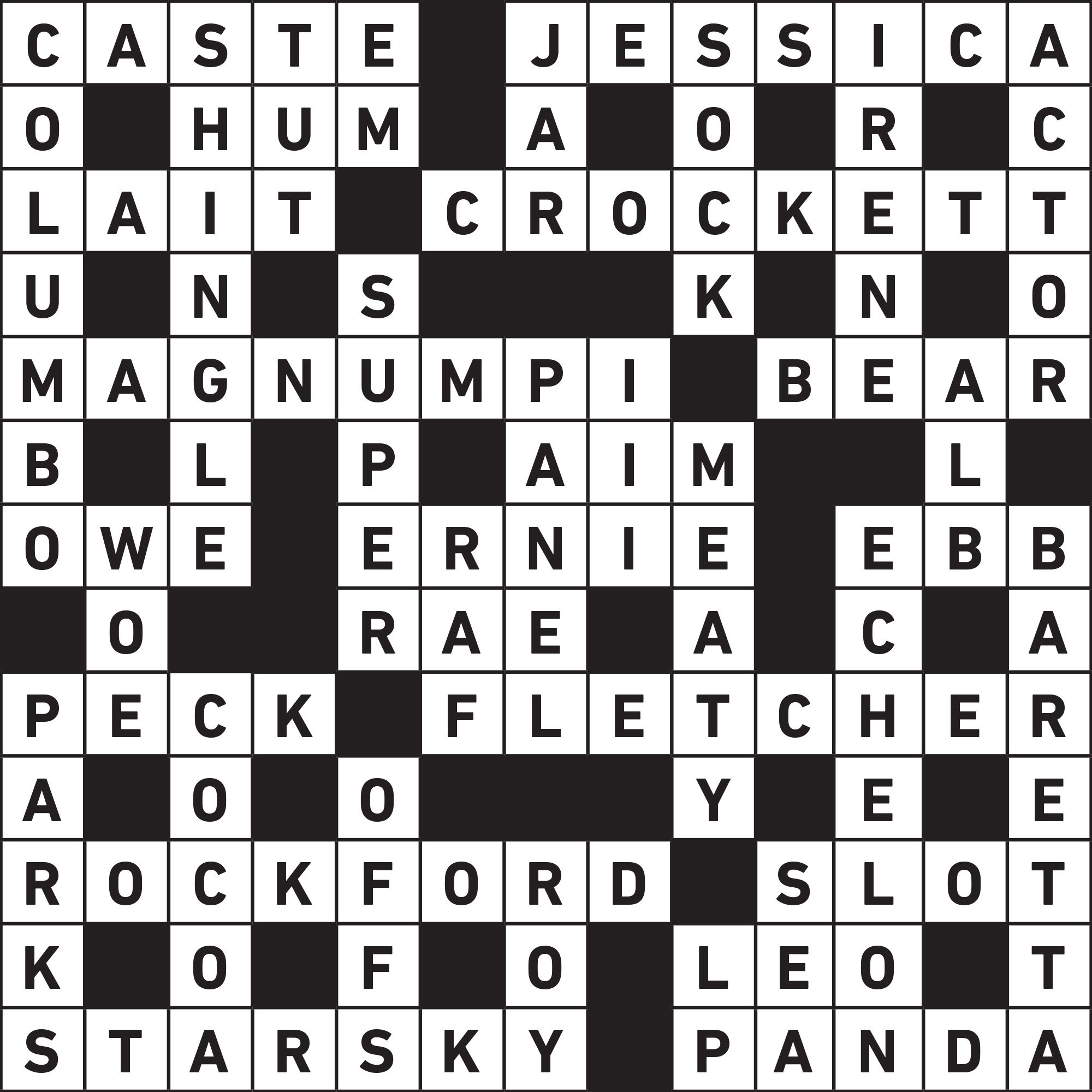 mystery themed crossword puzzle