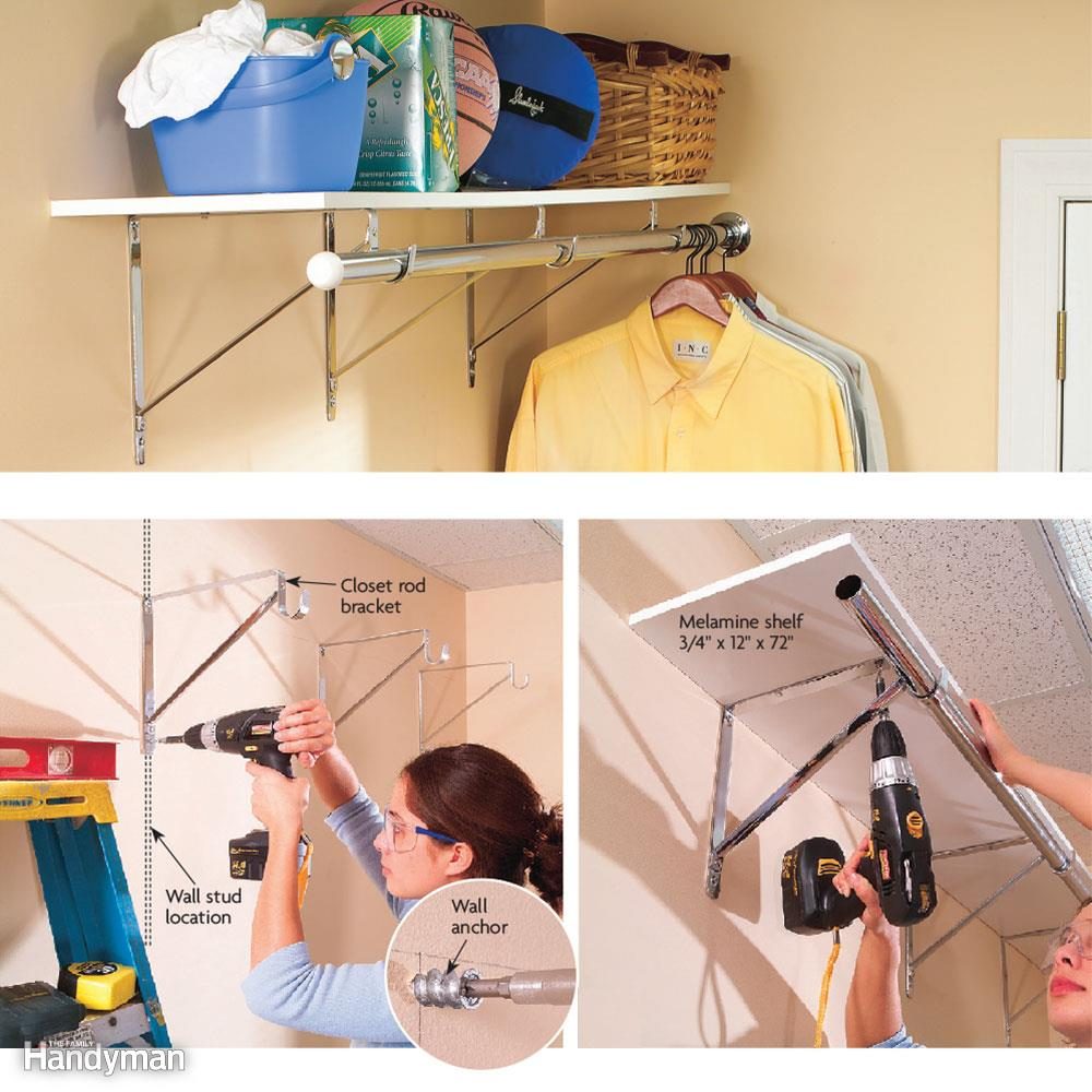 Install a Shelf and Clothes Rod