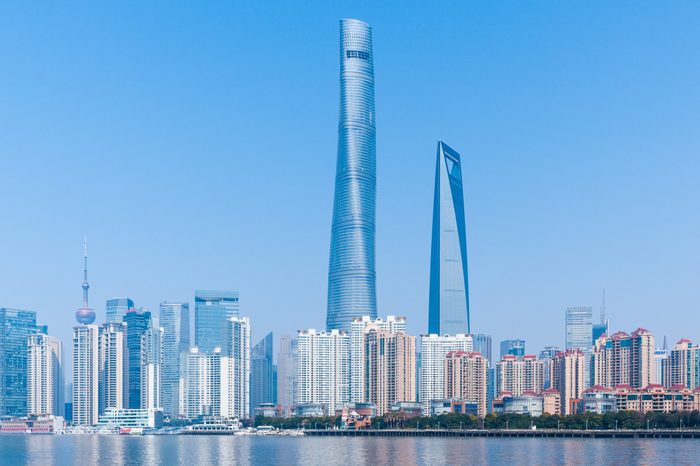Shanghai Towers Cityscape on Bund