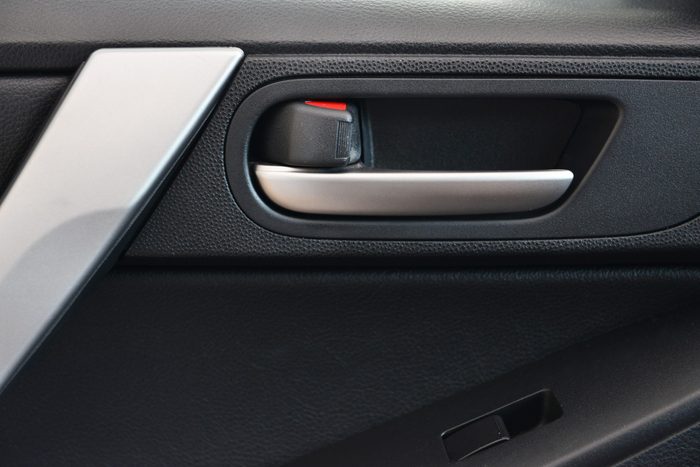 Door handle inside the car.