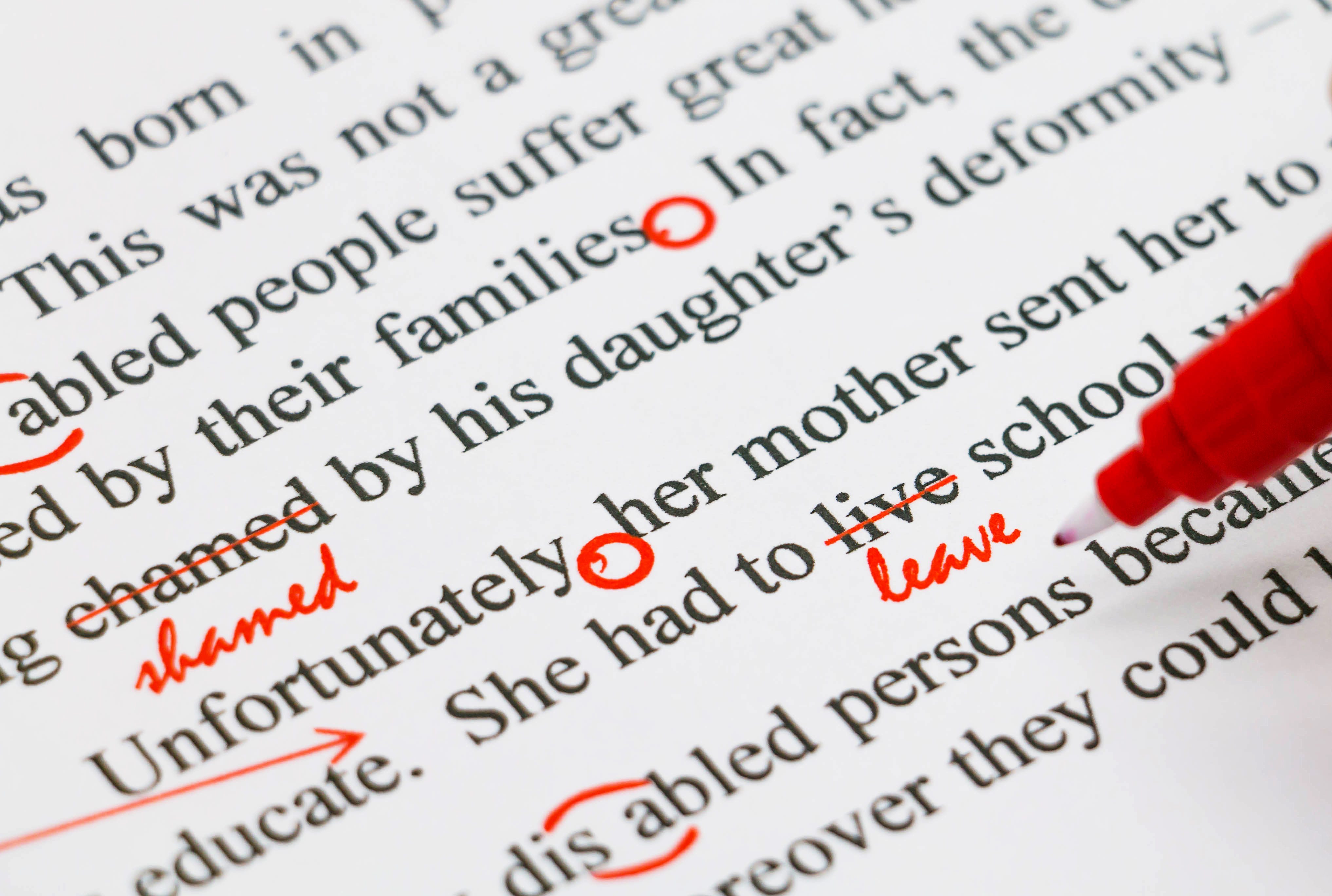 proofreading an essay