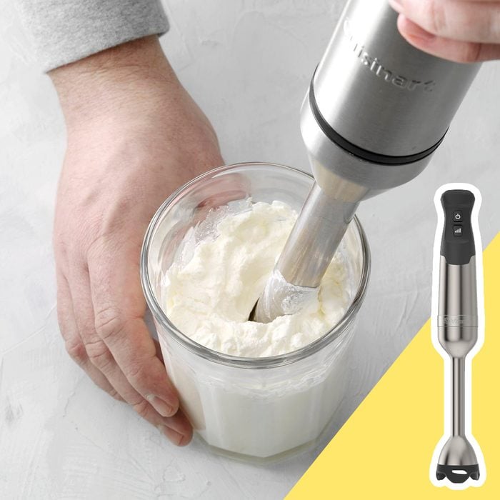 whipped cream with hand blender