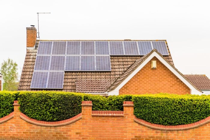 UK Solar Energy Panel on house Roof in northampton uk