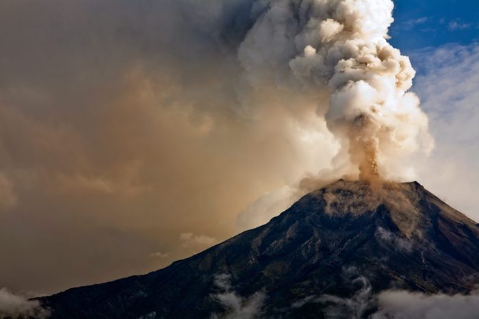Tungurahua volcano eruption, Ecuador 