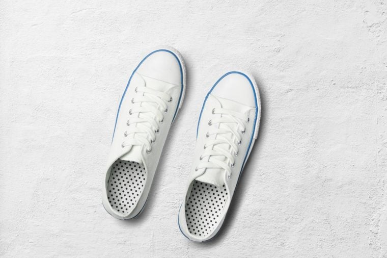 blue Sneakers shoes on isolated background 