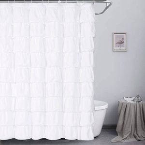 Ameritex Ruffle Shower Curtain