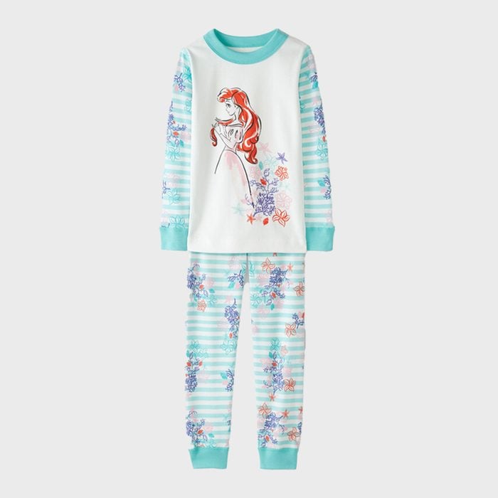 Disney Princess Long John Pajamas In Organic Cotton