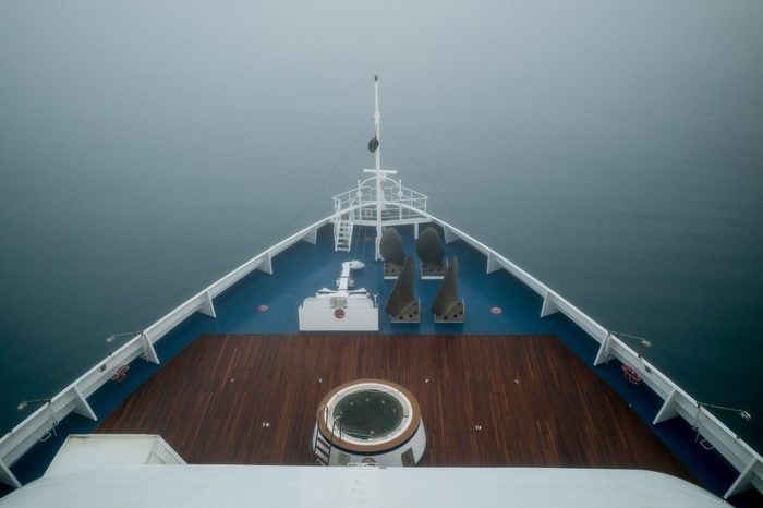 Ship bow fog