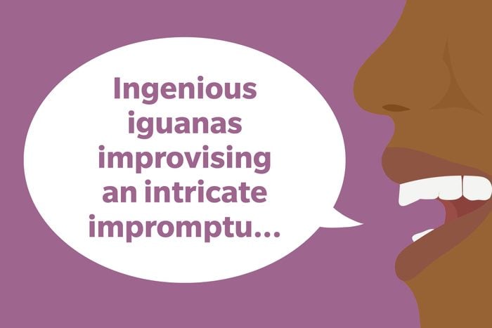 Tongue Twister: Ingenious iguanas improvising an intricate impromptu...