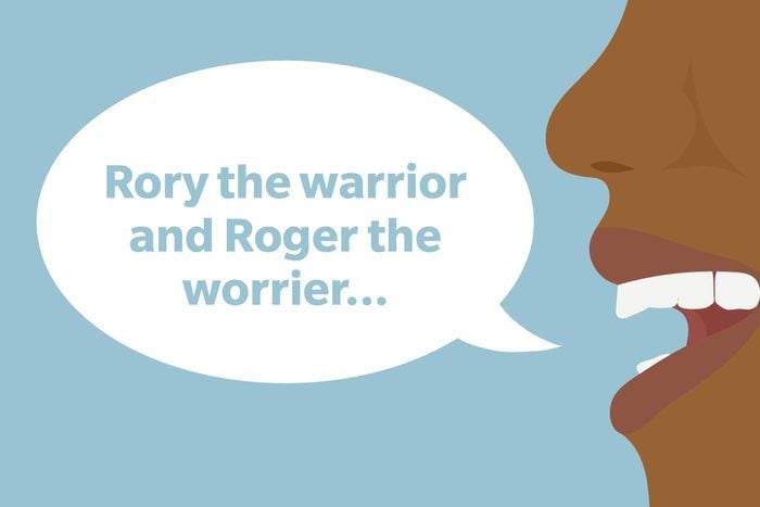 Tongue Twister: Rory the warrior and Roger the worrier...
