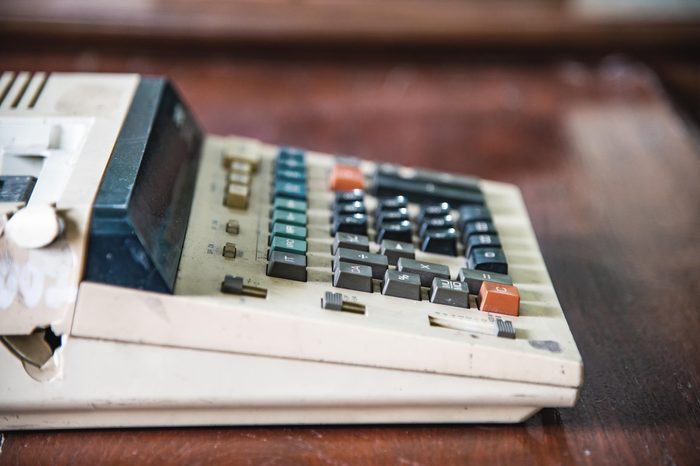 Old calculator, Thailand.