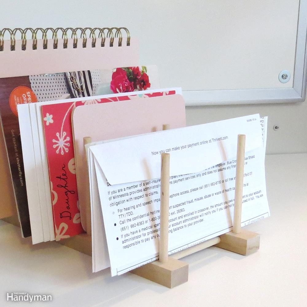 Organize Paperwork with a Pot Lid Holder