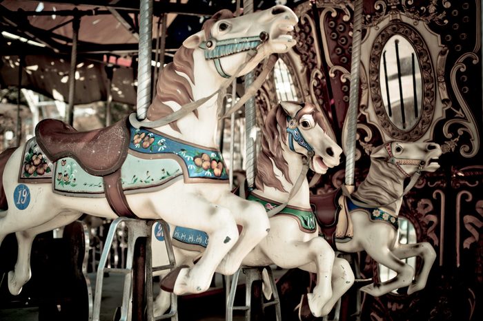 Abandoned Carousel Horses 