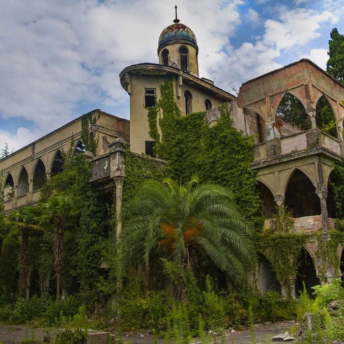 Abandoned-and-overgrown-mansion-in-oriental-style-in-Sukhum-Abkhazia