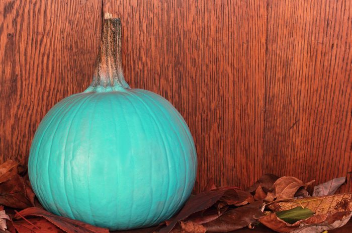 Teal pumpkin, raising awareness for food allergies for Halloween, signifying non-food treats are available
