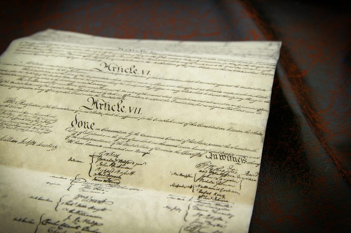 Replica of the United States Constitution