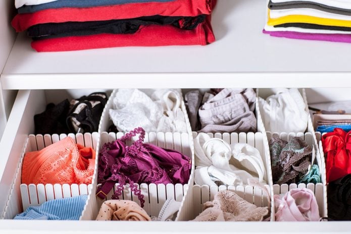 Clothes in a wardrobe - closeup shot