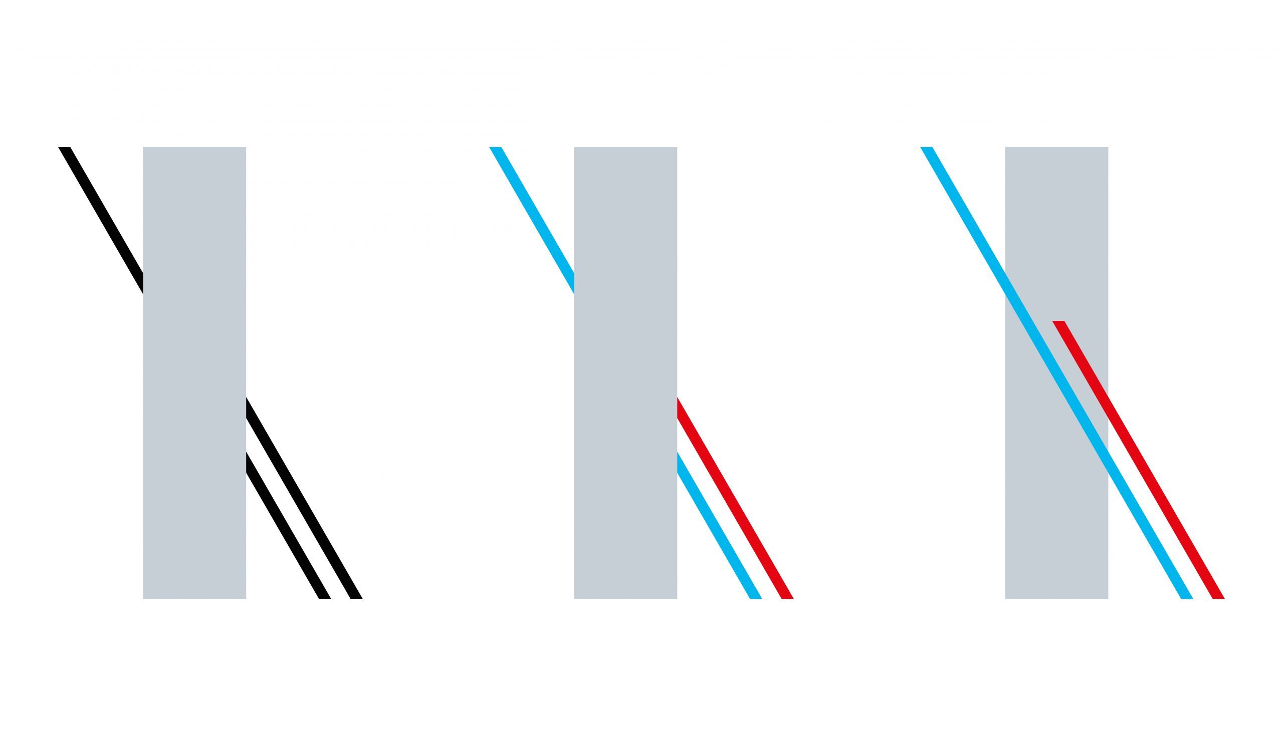 Ilusión óptica geométrica de Poggendorff.  La línea roja parece continuar detrás del rectángulo gris, pero es la línea azul.  Percepción errónea de una posición.  Ilustración sobre fondo blanco.  Vector