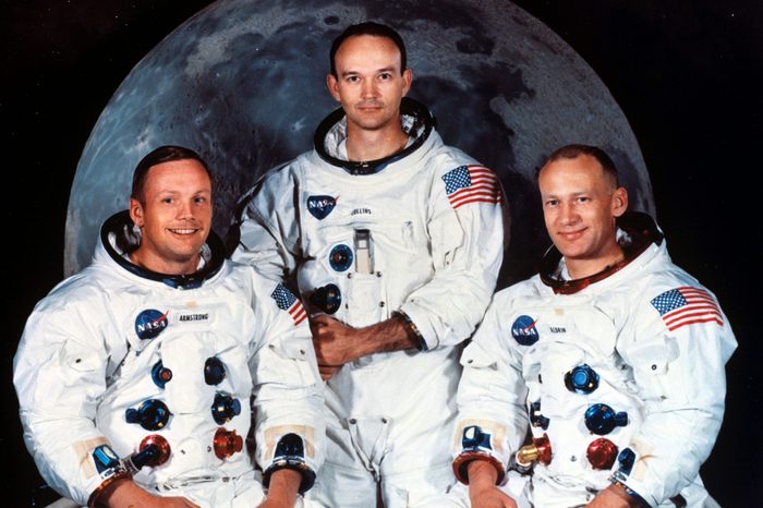 Apollo 11 lunar landing mission. Neil Armstrong, commander; Michael Collins, command module pilot; and Edwin Buzz Aldrin