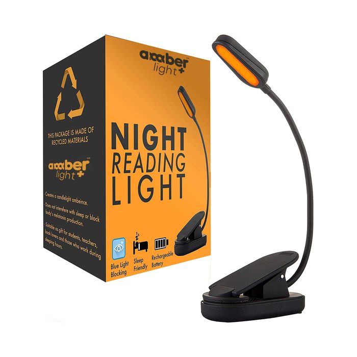 Amber Light Night Reading Light Via Amazon.com