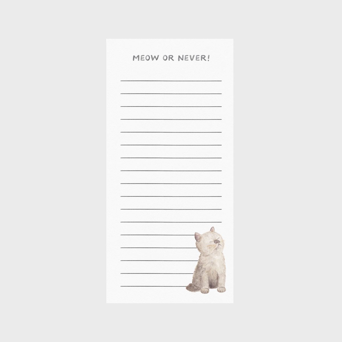 Amy Zhang Meow Or Never To Do List Notepad