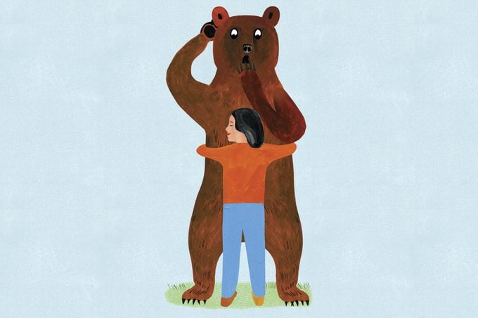 bear hug illustration by ellen weinstein