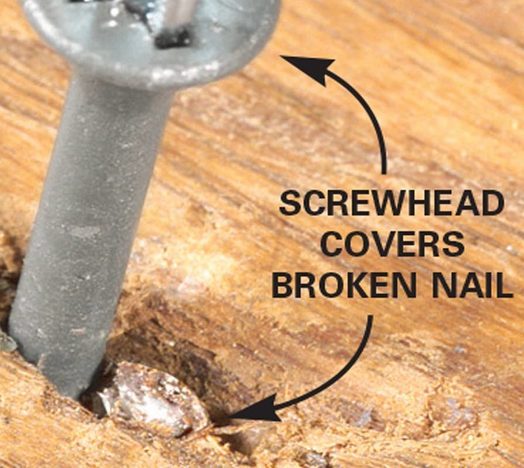 Replace loose, popped nails