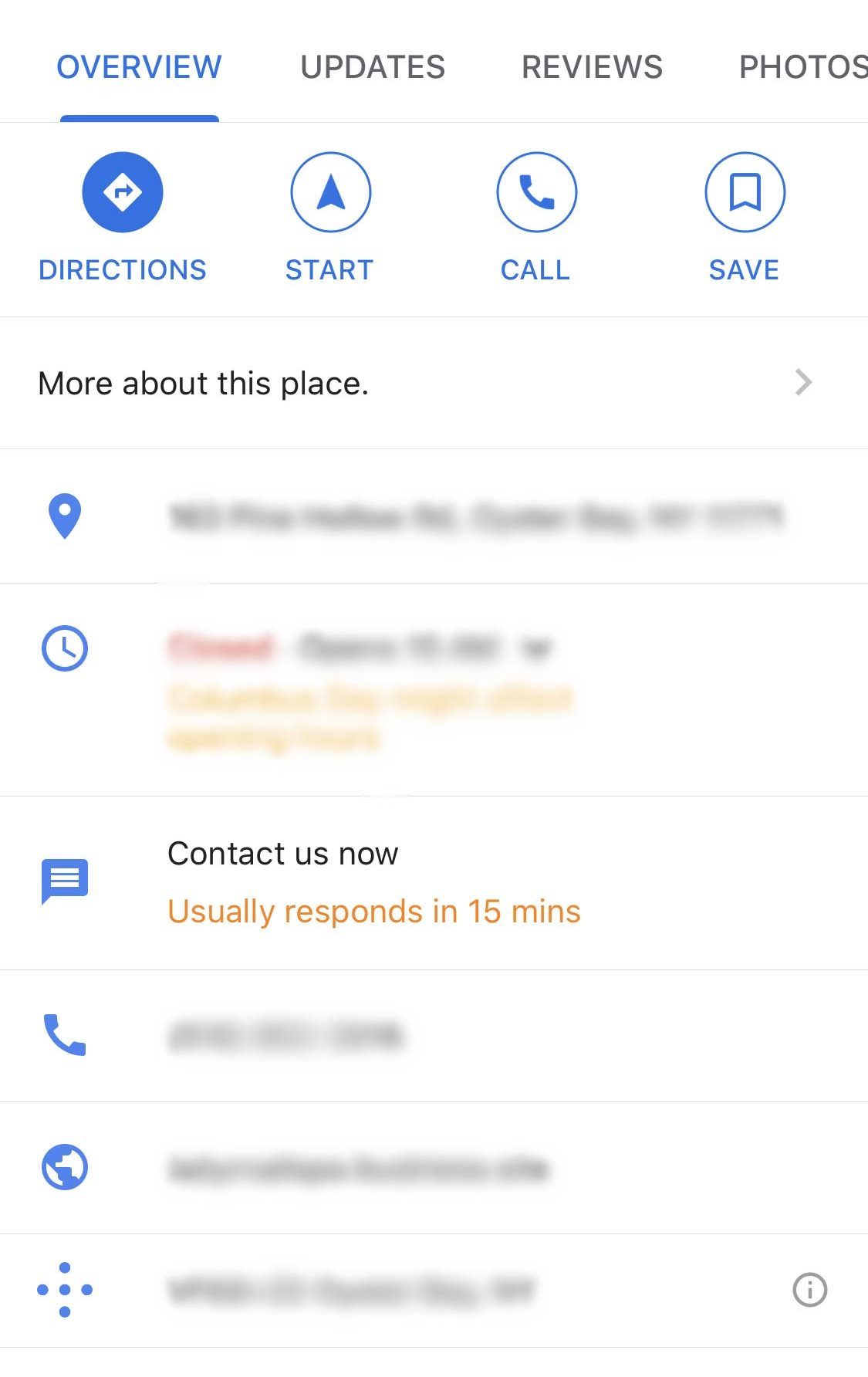 google maps contact
