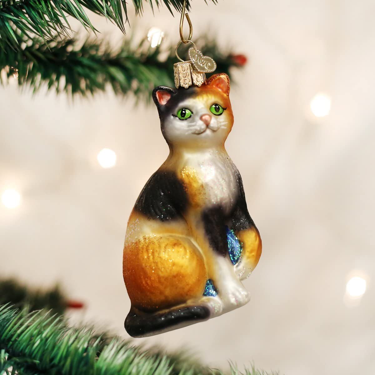 Old World Christmas Ornaments Calico Cat