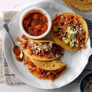Texas: Pulled Pork Tacos with Mango Salsa