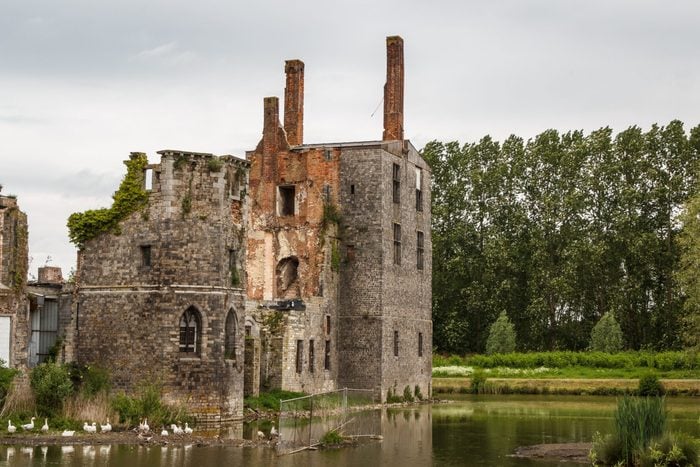 Ruins of the abandoned Havre castle, Belgium