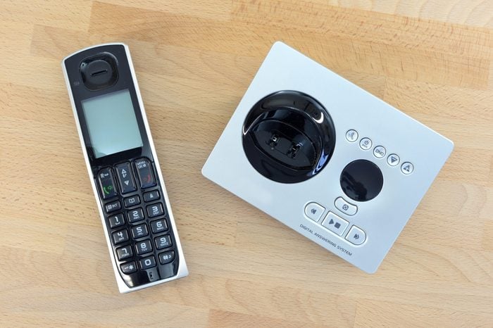 A close up shot of a digital telephone