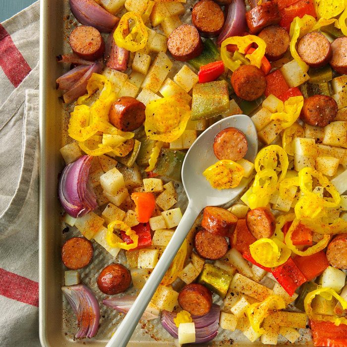 Mississippi: Spicy Roasted Sausage, Potatoes and Peppers