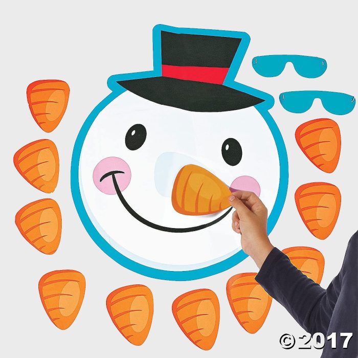 Pin The Nose On The Snowman 