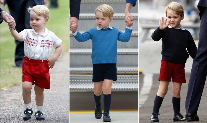 prince george dressed in shorts