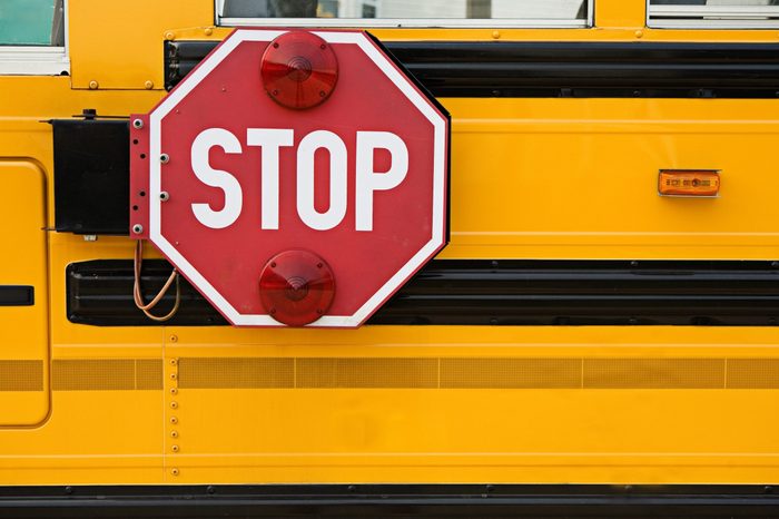 Education: Stop Sign On Side Of School Bus