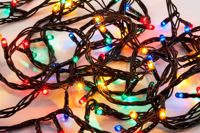 Background of colorful Christmas lights