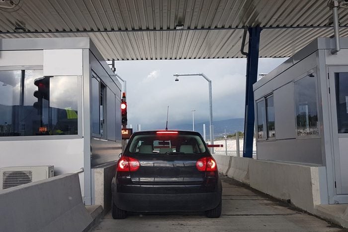 toll station in Ionia street Greece
