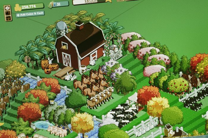 screenshot of farmville game