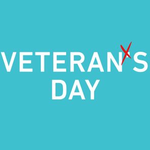 text verterans day with the apostrophe in veterans crossed out