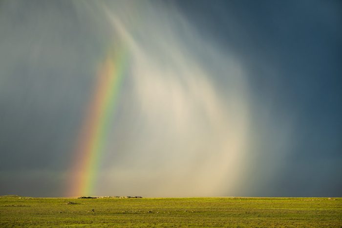 rainbow in a storm