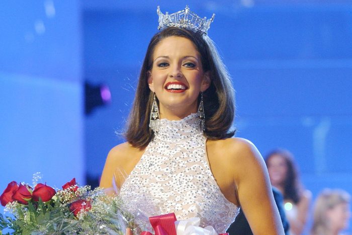 Mandatory Credit: Photo by Mary Godleski/AP/Shutterstock (6402459a) DOWNS Miss America 2005 Deidre Downs, of Alabama, walks down the runway after being crowned at Boardwalk hall in Atlantic City, N.J MISS AMERICA, ATLANTIC CITY, USA