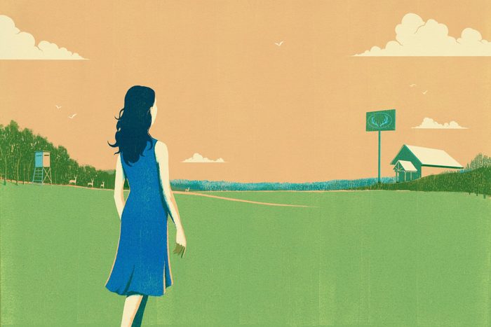 Illustration by Dan Bejar of a woman gazing across a field